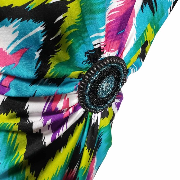 Lennie for Nina Leonard size Large Colorful Sleeveless Dress - Picture 3 of 8